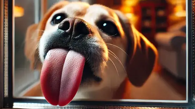 Why does Dog Licking Window